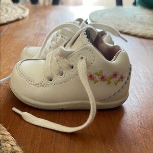 Stride Rite White Floral Tennis Shoes